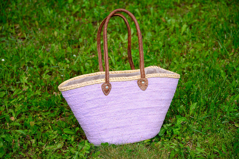 Morocco shopping basket Essouria purple